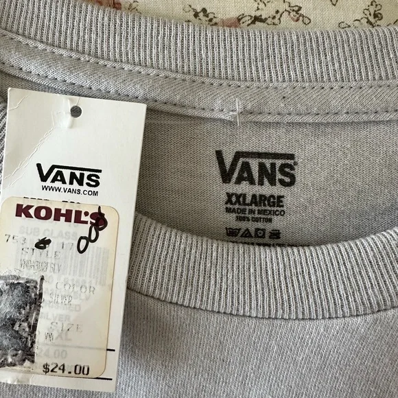 Men’s 2X gray “Vans” tee shirt. New with tags - Picture 2 of 5